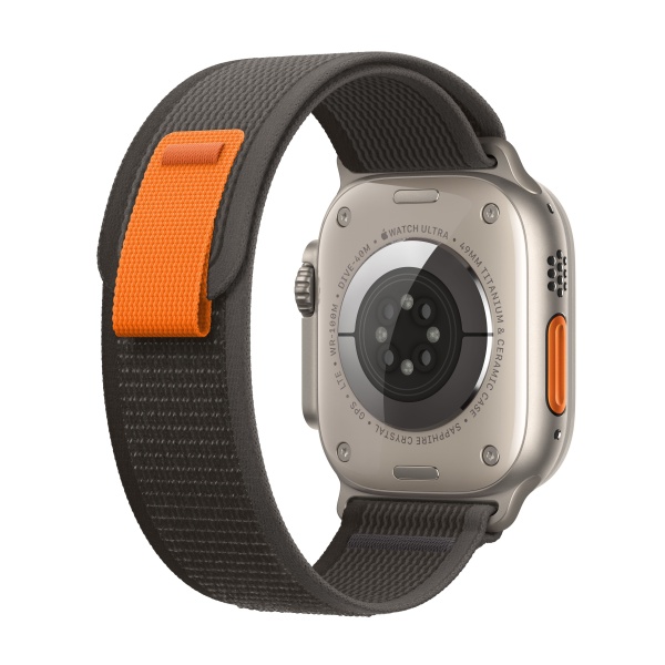 Apple Watch Ultra GPS+Cellular 49mm, корпус из титана, ремешок Trail черного/серого цвета