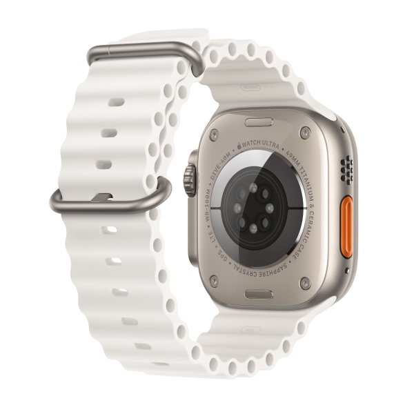 Apple Watch Ultra GPS+Cellular 49mm, корпус из титана, ремешок Ocean белого цвета